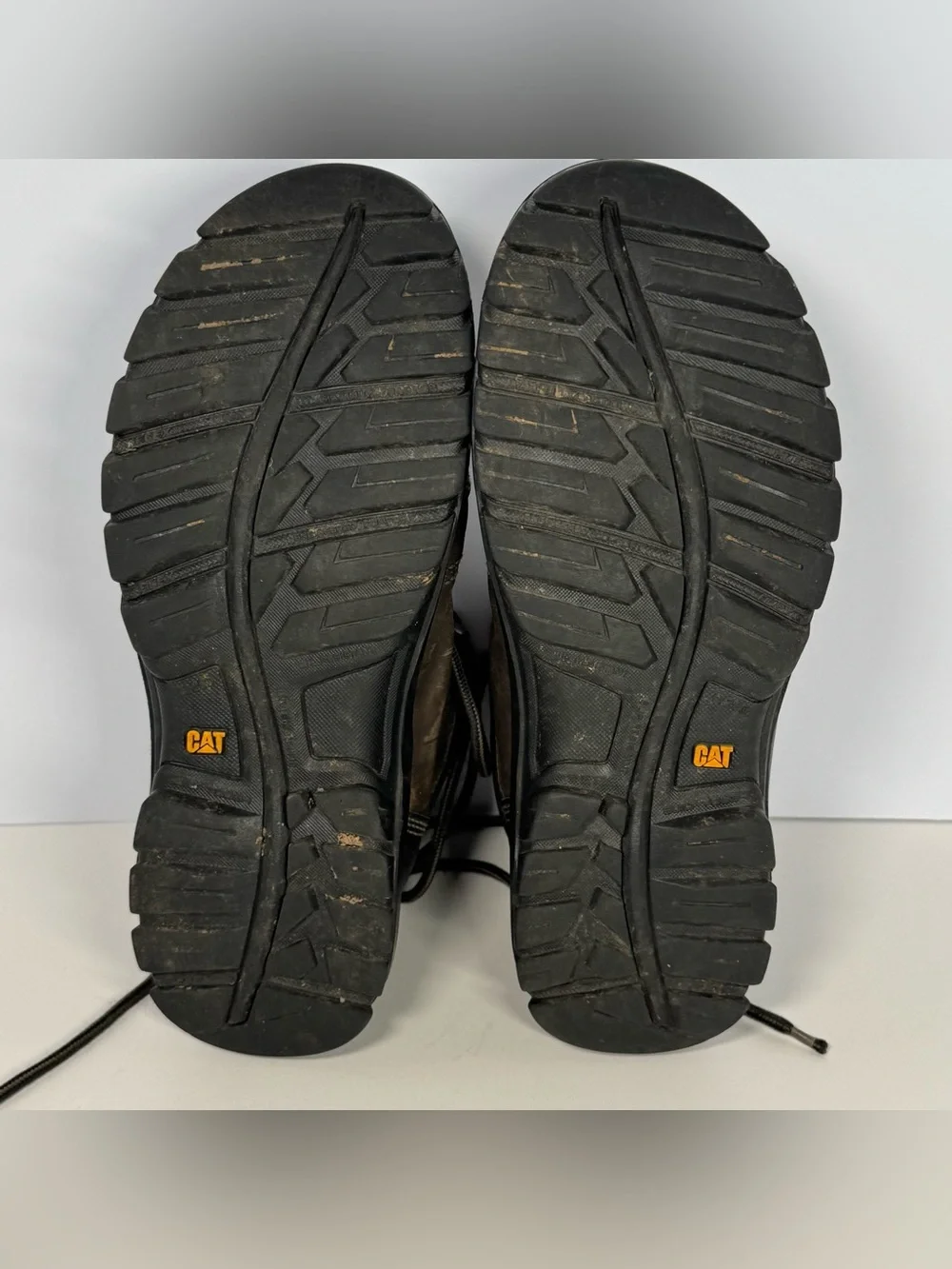 Caterpillar CAT Men’s 9.5 Wide P90802 Steel Toe Leather Work Boots Brown Outdoor